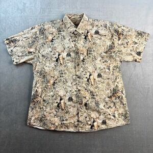 North River Outfitters Shirt Short Sleeve Button Up Hunting Mens L